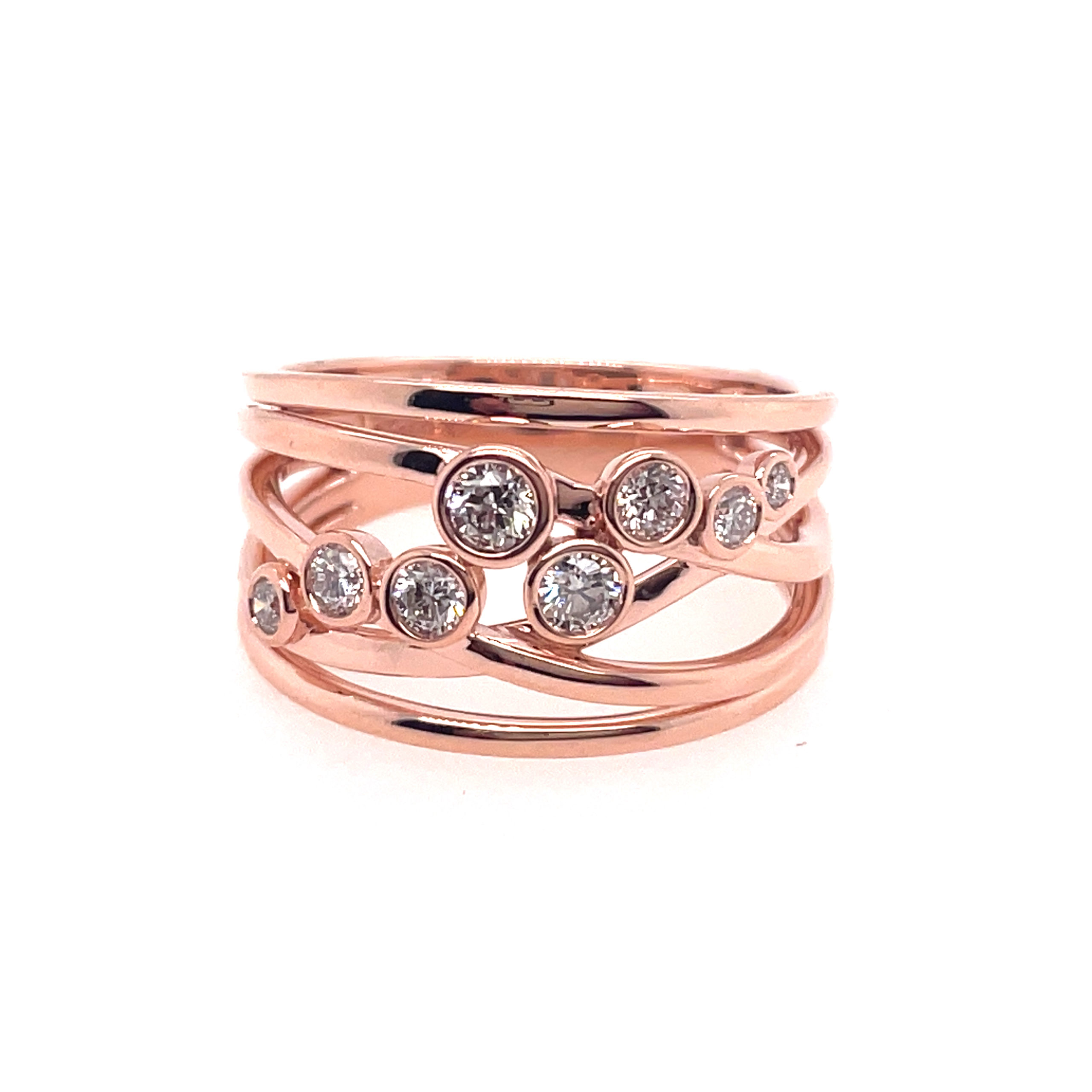 Rose Gold Diamond dress ring - Max Wilson Diamond Jewellers