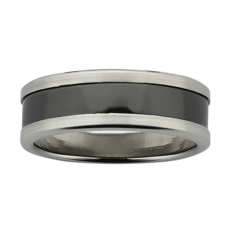 Titanium and Zircon Ring
