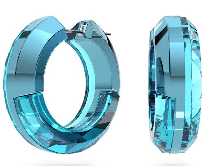 SWAROVSKI LUCENT BLUE HOOPS