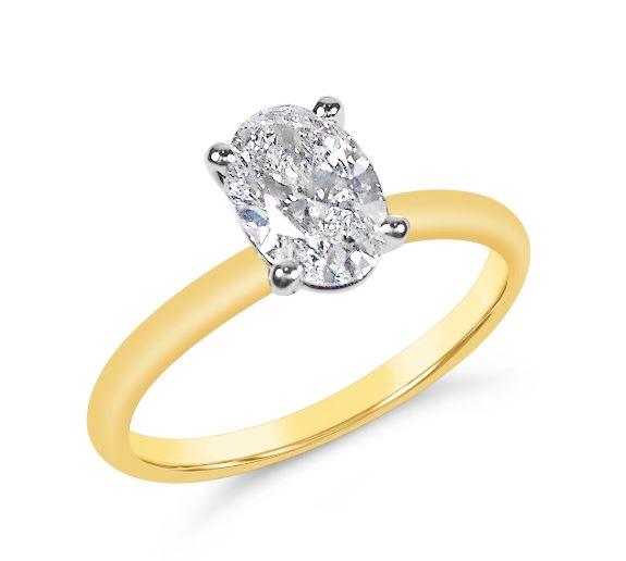 OVAL LAB DIAMOND RING 1.01ct