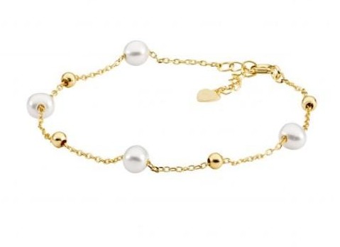 FWP Pearl and Gold plated bracelet