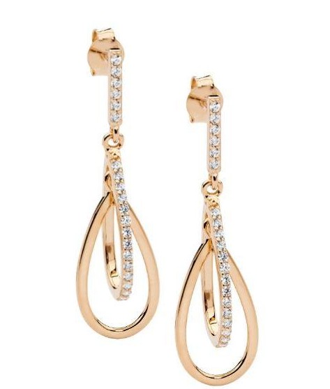DOUBLE OPEN TEARDROP EARRINGS