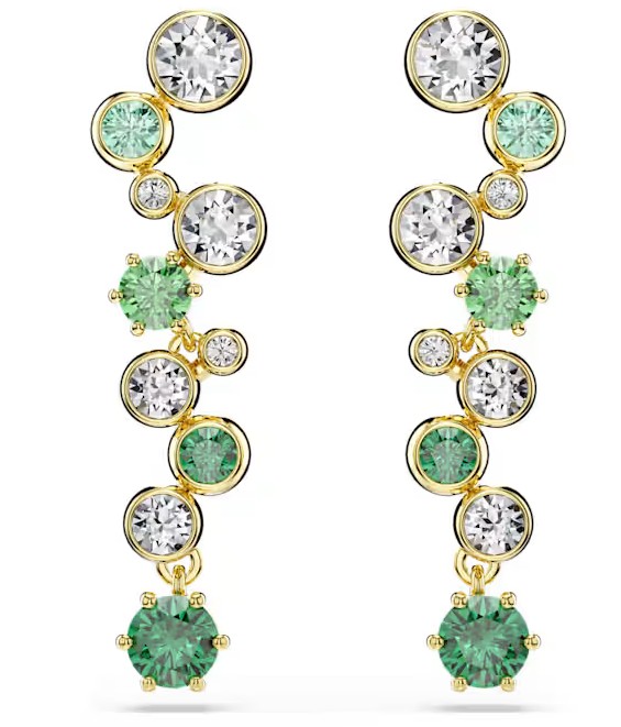 SWAROVSKI CONSTELLA DROP EARRINGS, GREEN