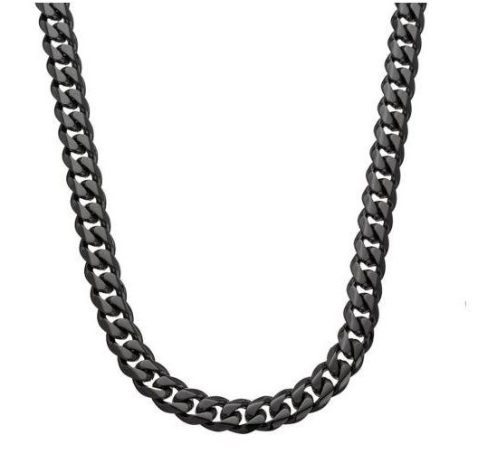 BLACK STAINLESS STEEL CUBAN CHAIN