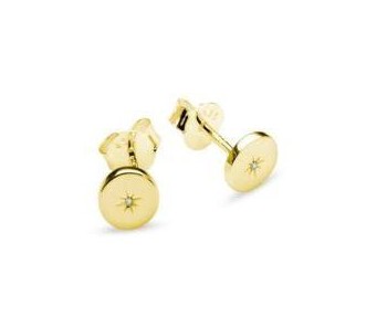 YELLOW GOLD PLATED TINY STAR STUDS