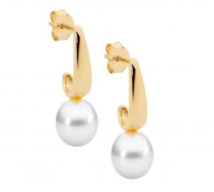 ELLANI FWP GOLD PLATED DROP EARRINGS