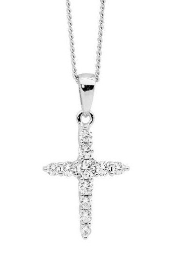 ELLANI CZ STEEL CROSS