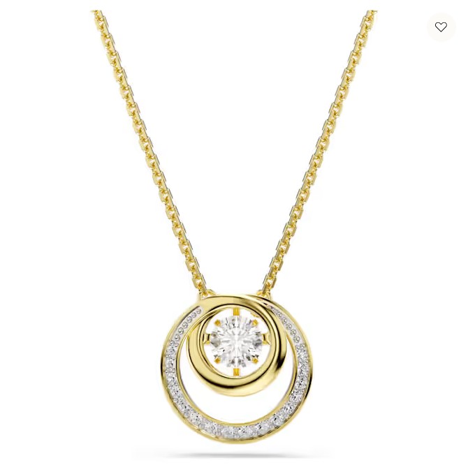 HYPERBOLA WHITE/GOLD TONE NECKLACE