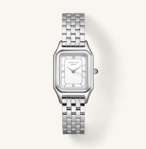 ROSEFEILD IVY WHITE DIAL SILVER STRAP WATCH