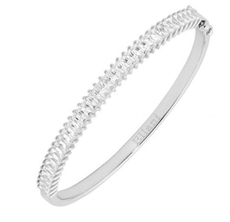 CZ BAGUETTE BANGLE STG SILVER