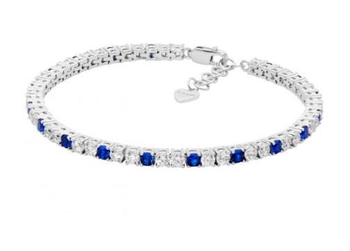 STG BLUE AND WHITE TENNIS BRACELET WITH EXTENSION