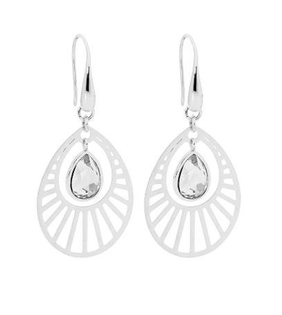 LARGE TEAR DROP STAINLESS STEEL EARRINGS