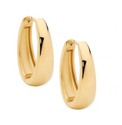 23MM YELLOW GOLD PLATED HOOPS