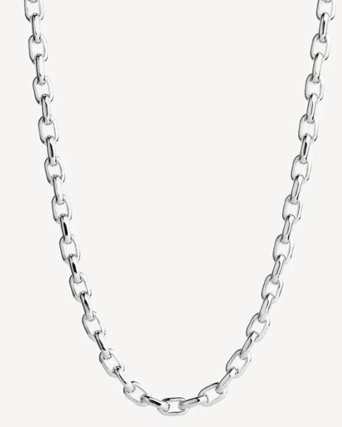 NAJO OVAL LINK CHAIN STG SILVER 45CM