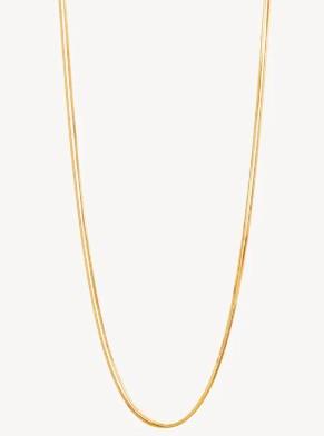 NAJO DOUBLE ROW SLINKY SNAKE NECKLET GOLD PLATE 45CM