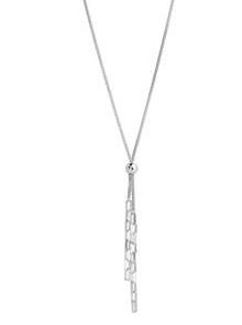 NAJO 'Y' NECKLET WITH SQAURE LINKS STG SILVER