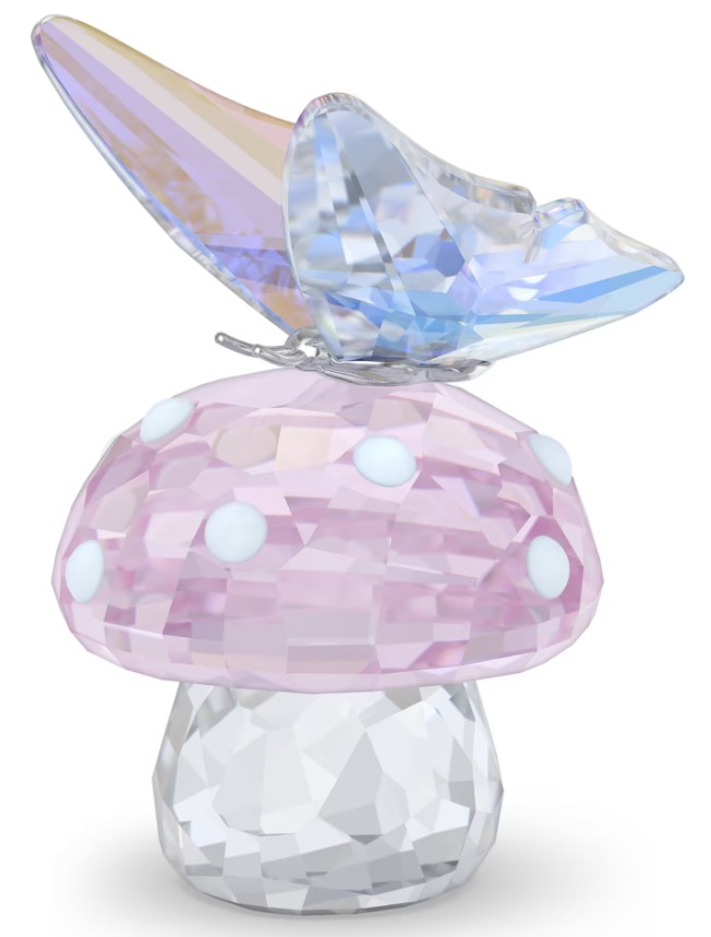 SWAROVSKI PALE PINK MUSHROOM AND BUTTERFLY - ARIANA GRANDE CAPSULE